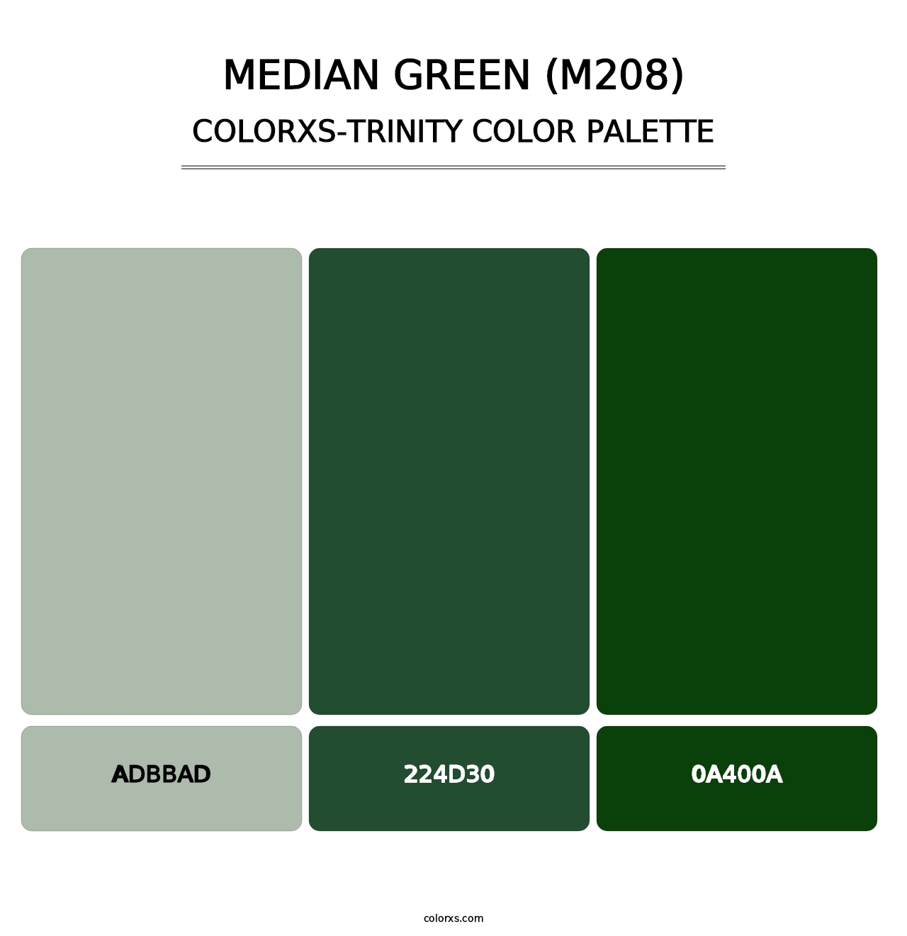 Median Green (M208) - Colorxs Trinity Palette