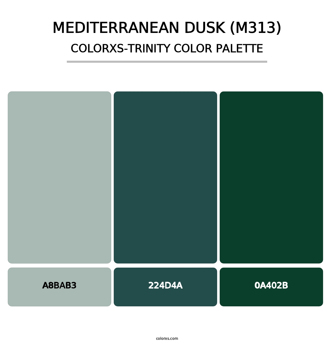 Mediterranean Dusk (M313) - Colorxs Trinity Palette