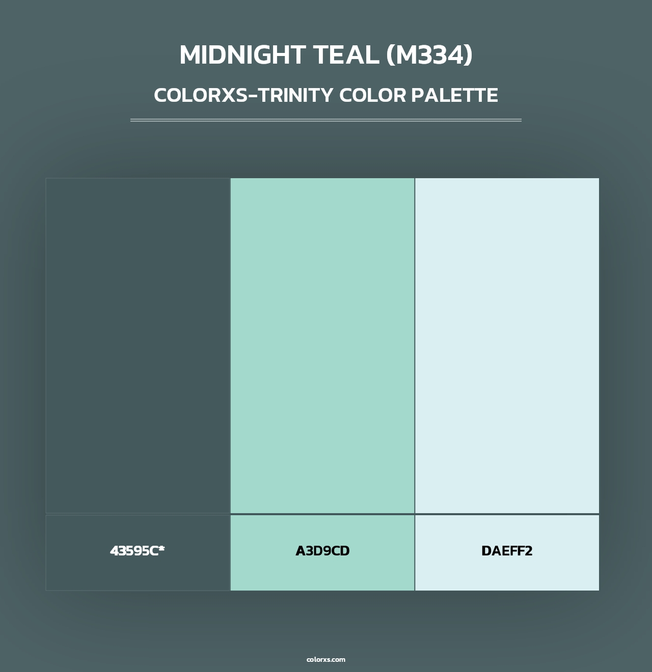 Midnight Teal (M334) - Colorxs Trinity Palette