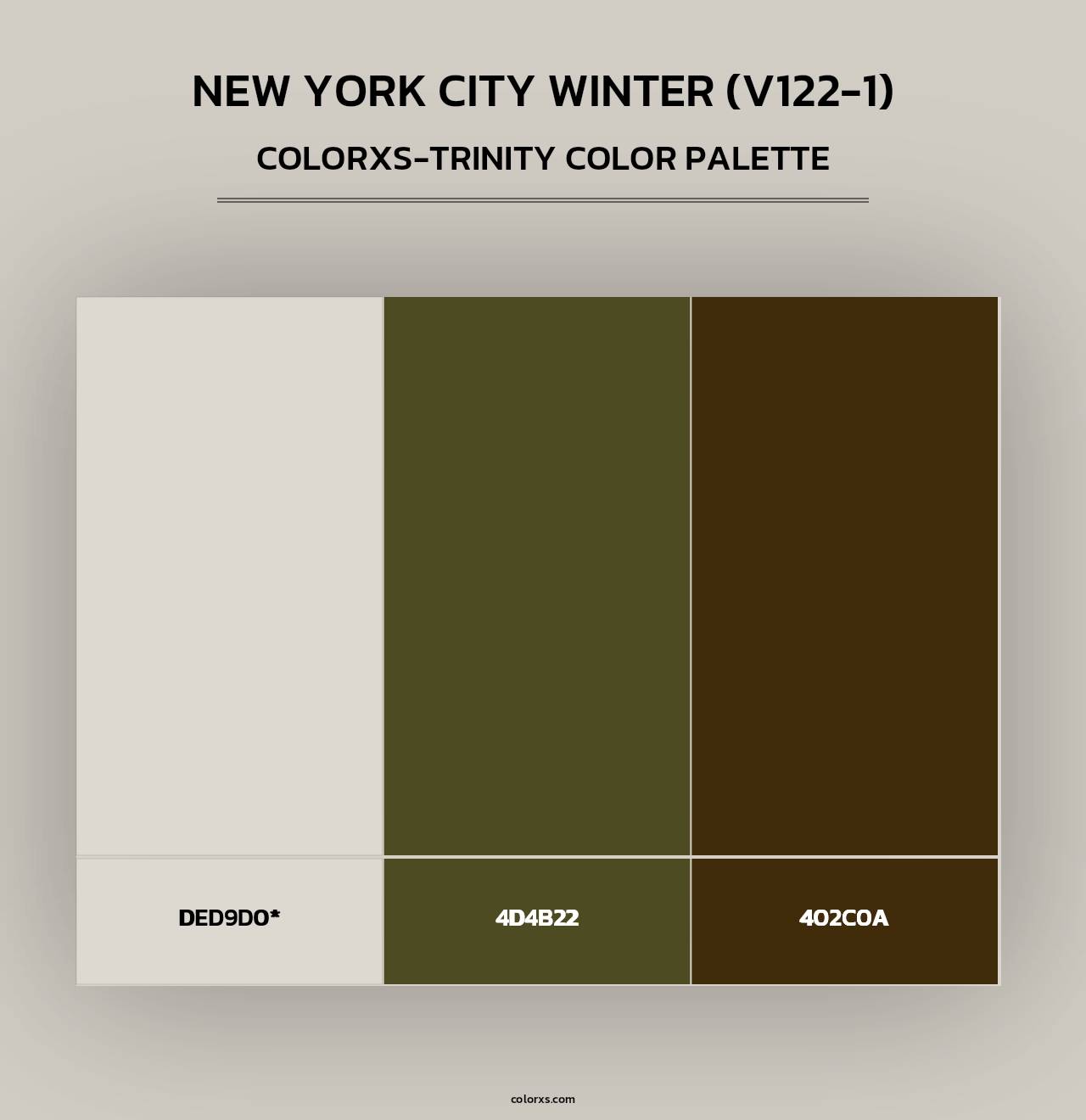 New York City Winter (V122-1) - Colorxs Trinity Palette
