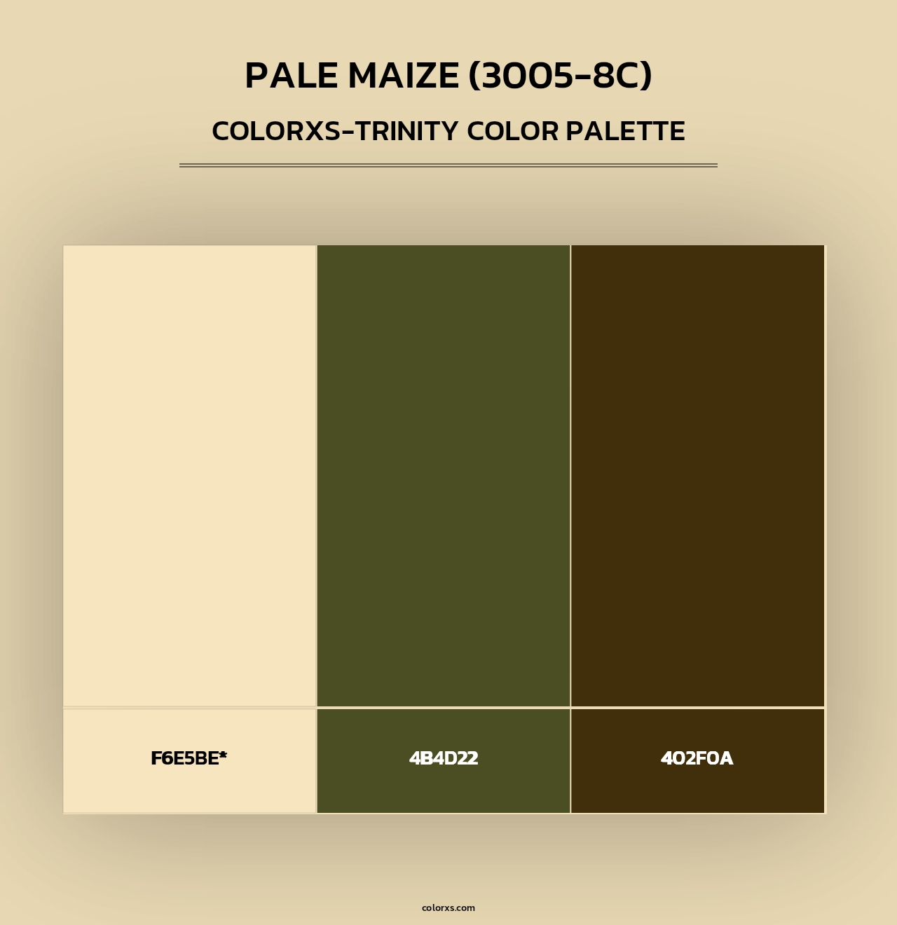 Pale Maize (3005-8C) - Colorxs Trinity Palette