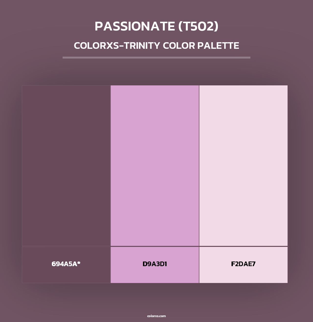 Passionate (T502) - Colorxs Trinity Palette