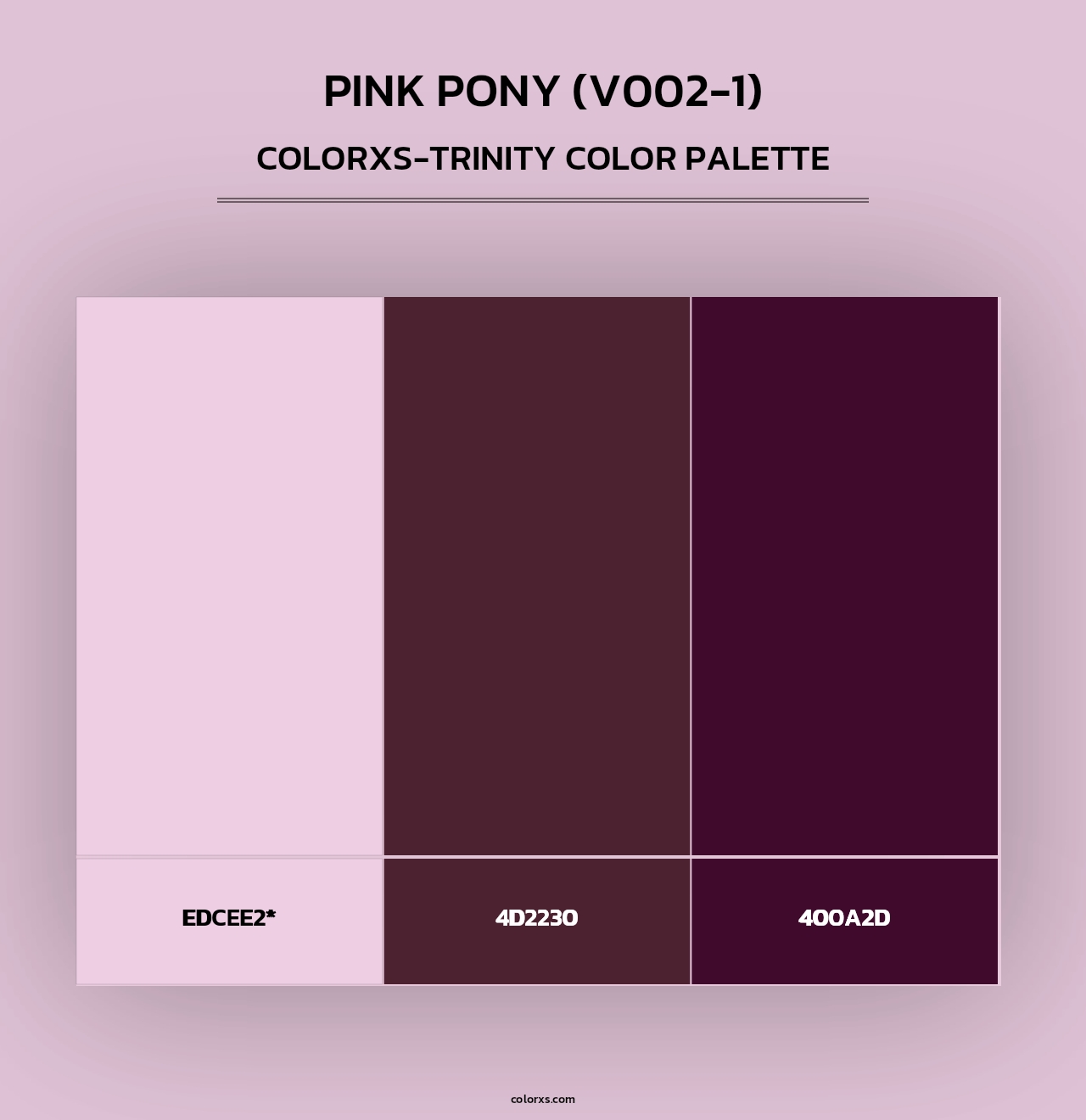 Pink Pony (V002-1) - Colorxs Trinity Palette
