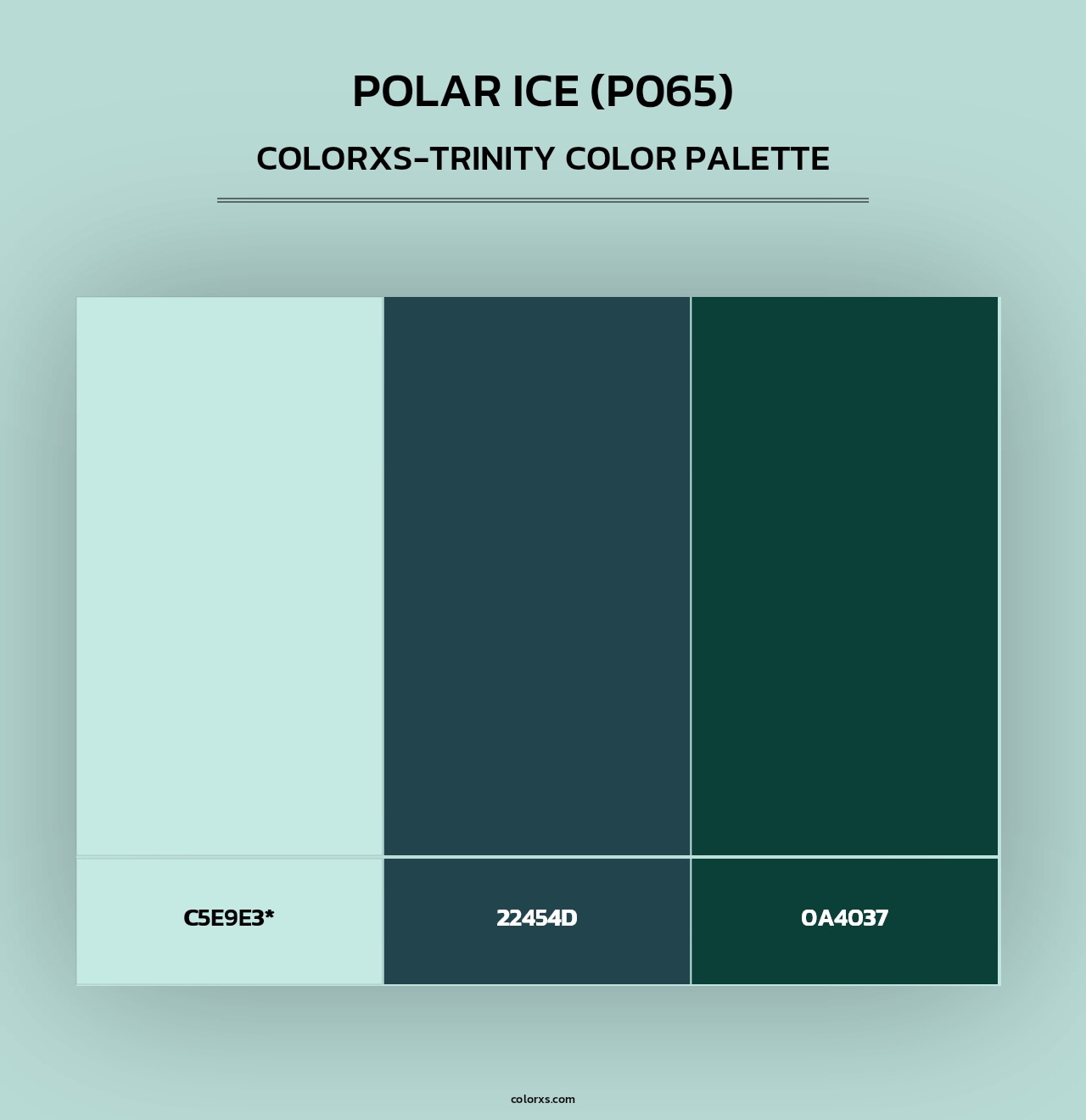 Polar Ice (P065) - Colorxs Trinity Palette