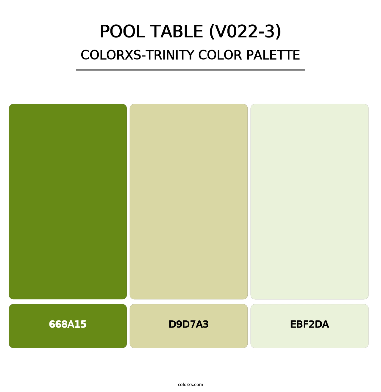 Pool Table (V022-3) - Colorxs Trinity Palette
