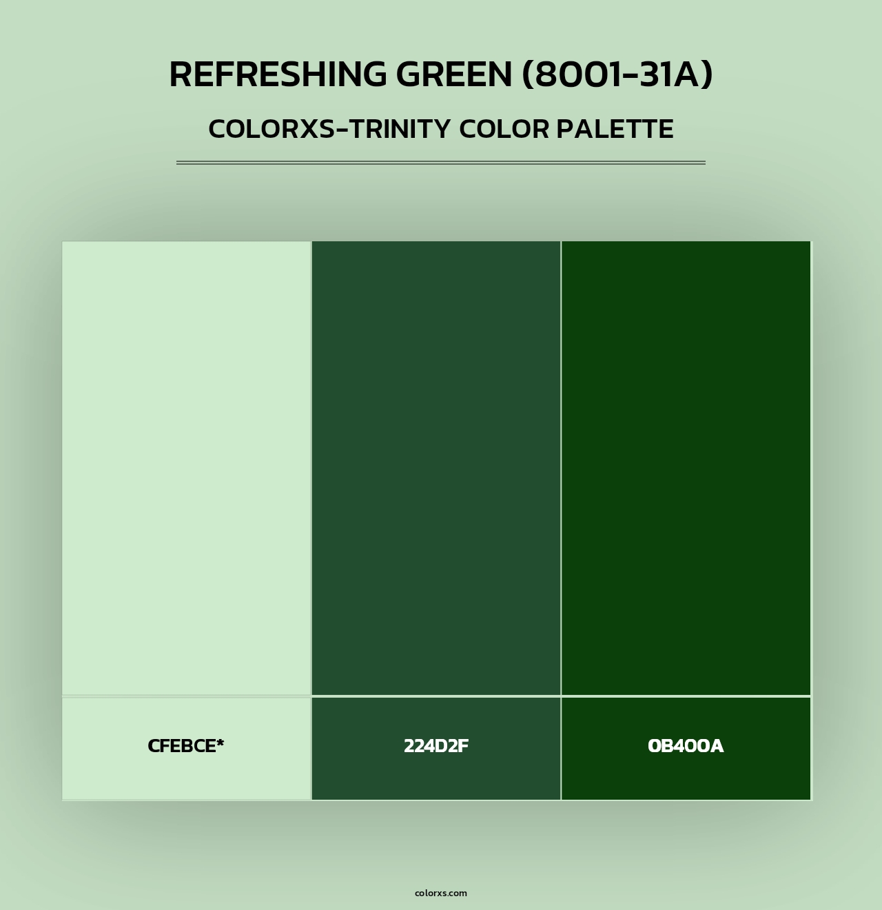Refreshing Green (8001-31A) - Colorxs Trinity Palette