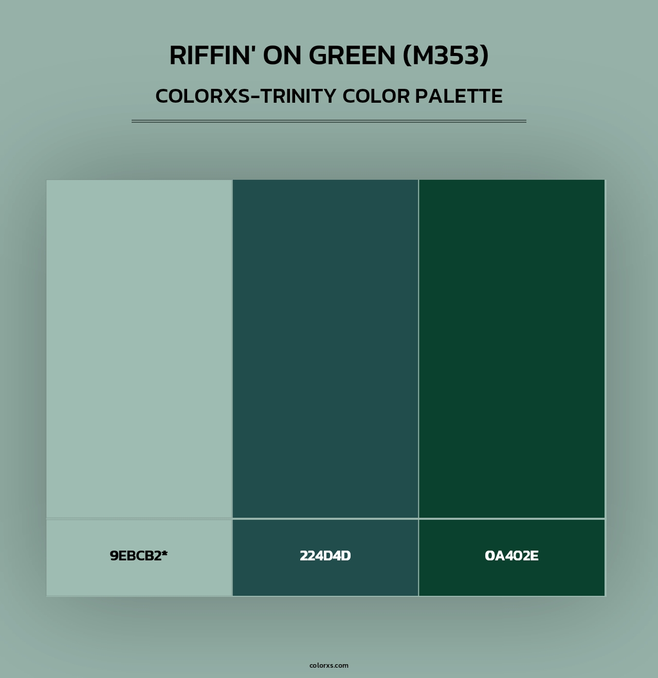 Riffin' on Green (M353) - Colorxs Trinity Palette