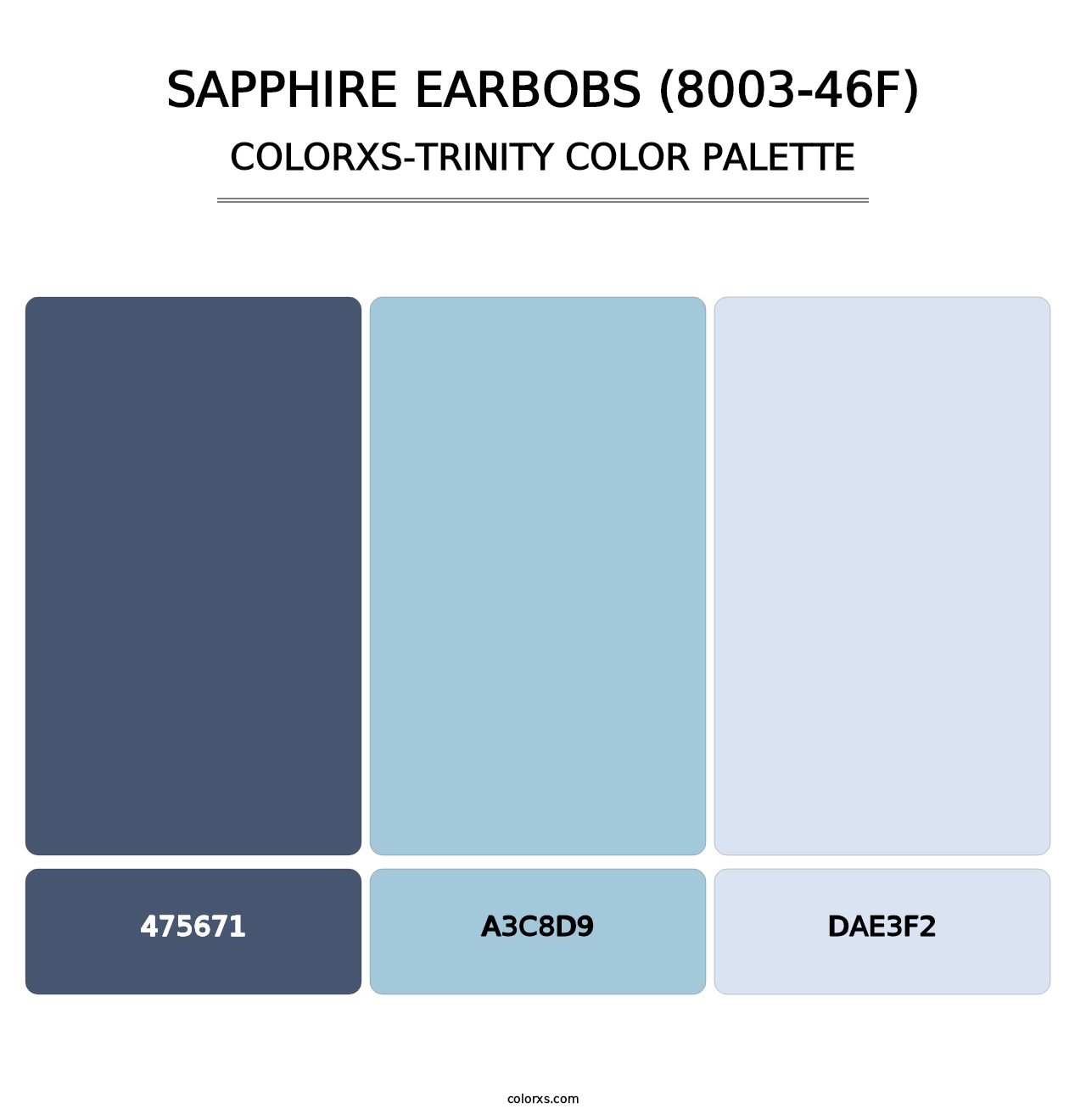 Sapphire Earbobs (8003-46F) - Colorxs Trinity Palette