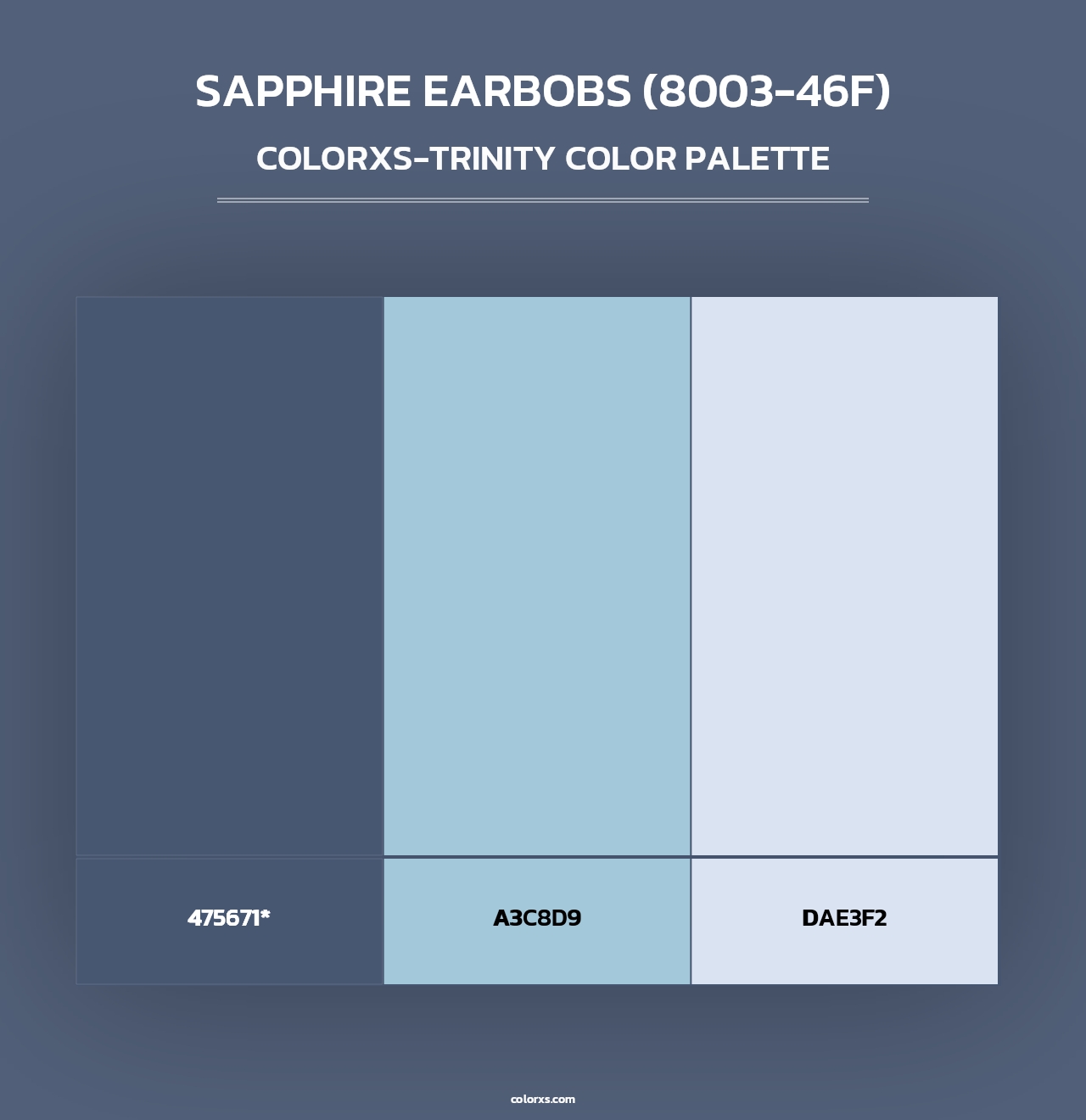 Sapphire Earbobs (8003-46F) - Colorxs Trinity Palette