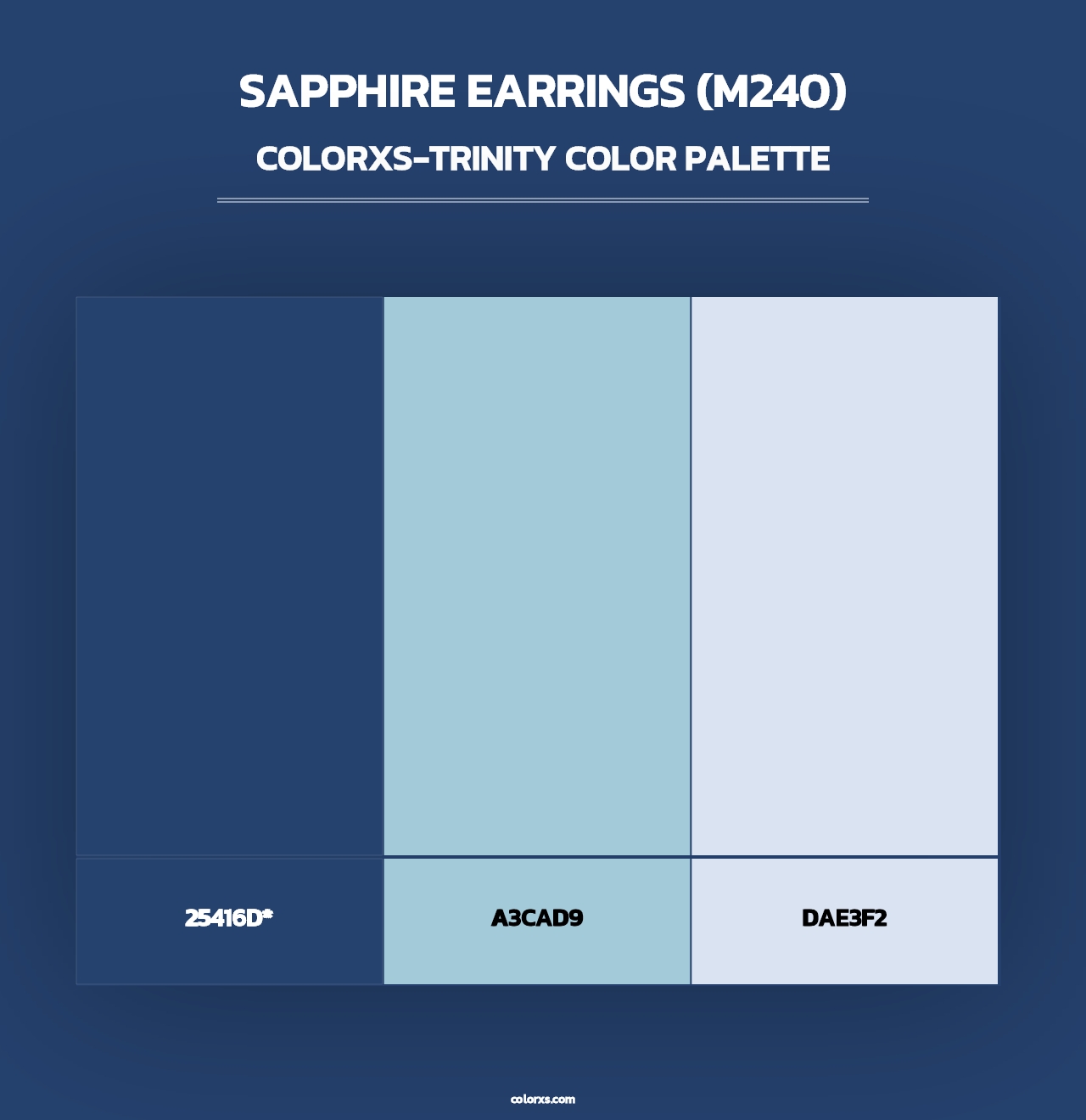 Sapphire Earrings (M240) - Colorxs Trinity Palette