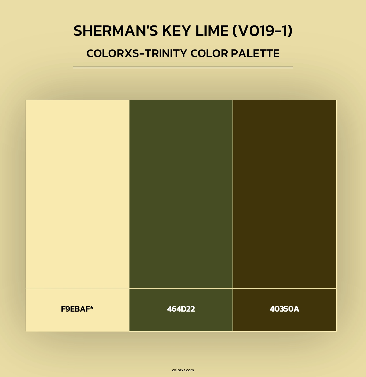 Sherman's Key Lime (V019-1) - Colorxs Trinity Palette
