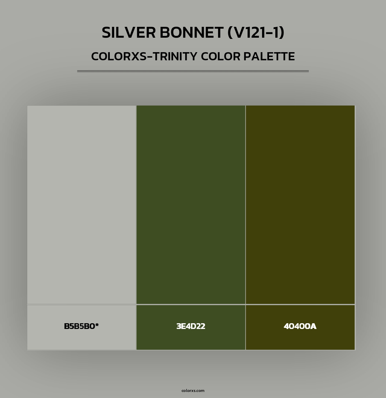 Silver Bonnet (V121-1) - Colorxs Trinity Palette