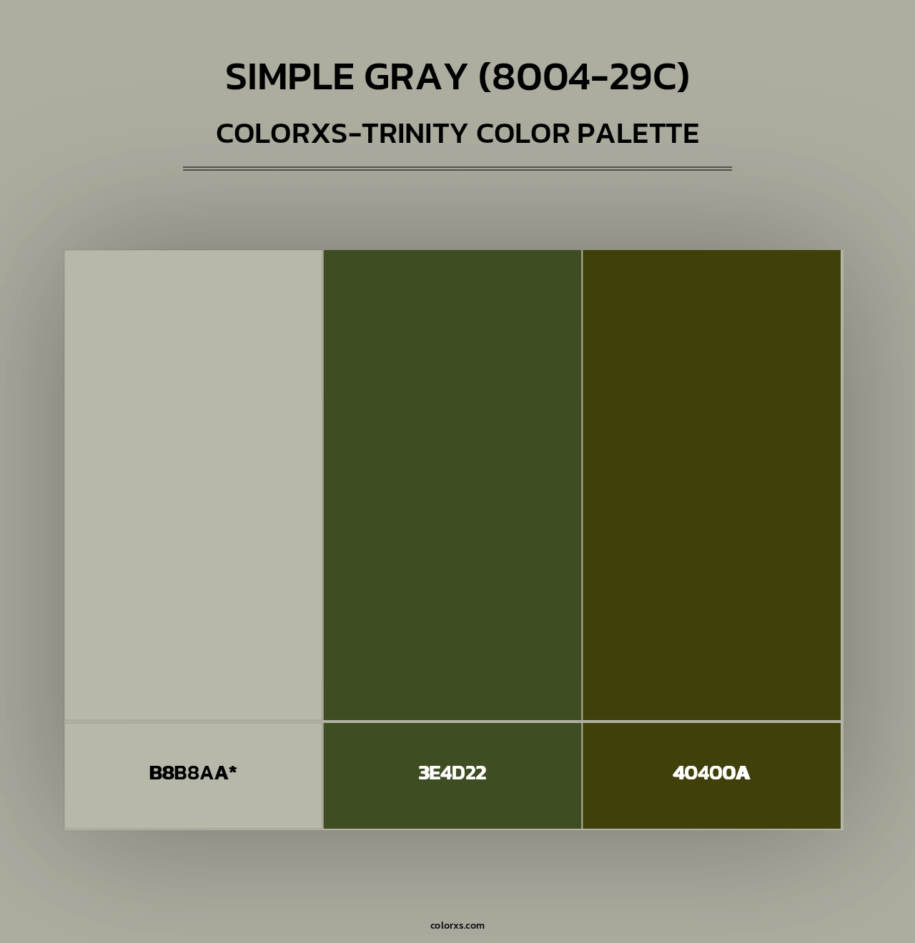Simple Gray (8004-29C) - Colorxs Trinity Palette