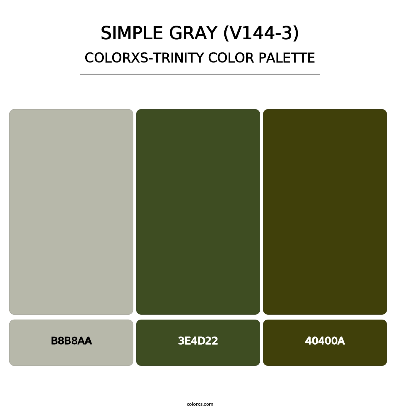 Simple Gray (V144-3) - Colorxs Trinity Palette