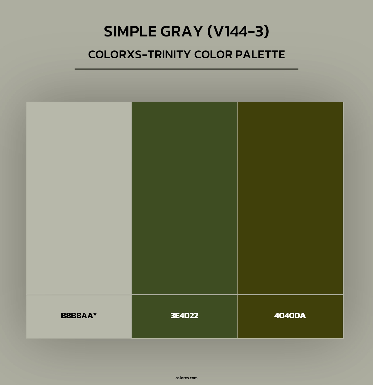 Simple Gray (V144-3) - Colorxs Trinity Palette