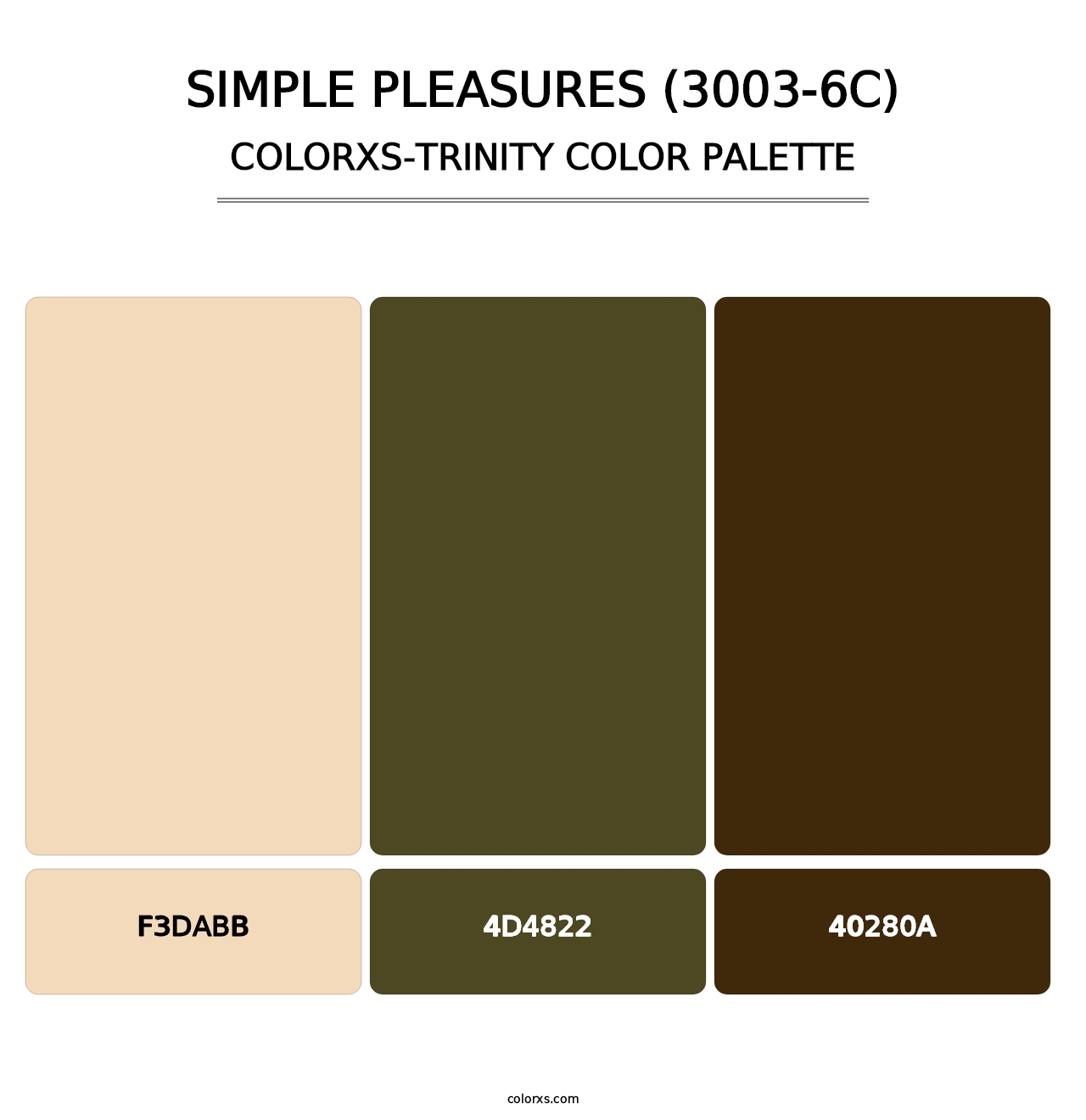 Simple Pleasures (3003-6C) - Colorxs Trinity Palette