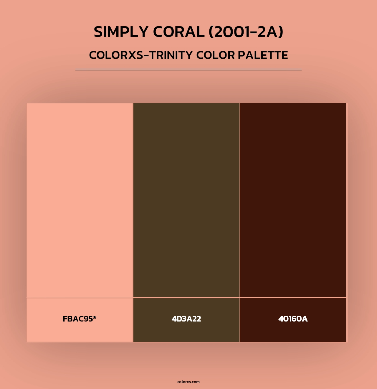 Simply Coral (2001-2A) - Colorxs Trinity Palette