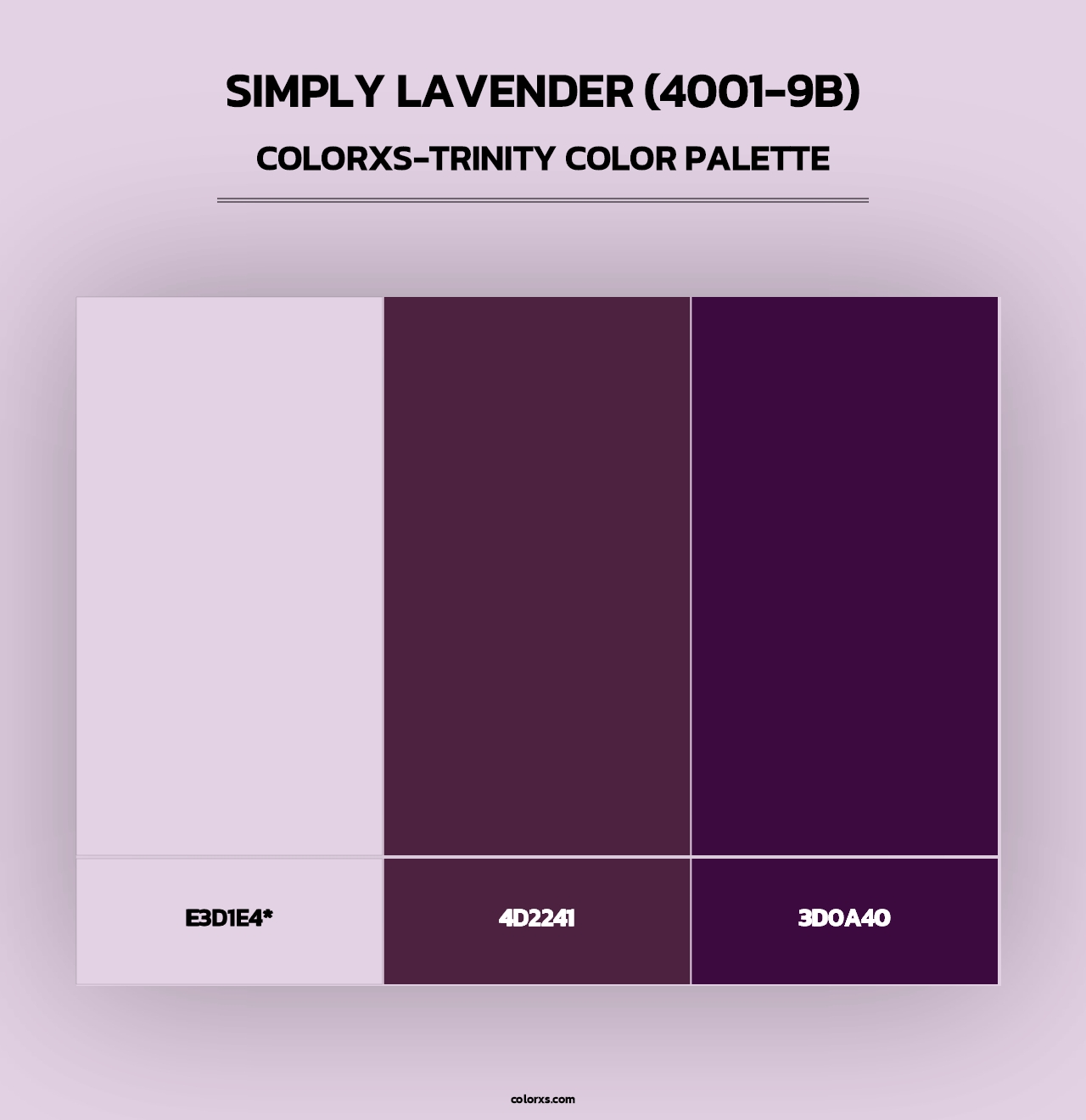 Simply Lavender (4001-9B) - Colorxs Trinity Palette