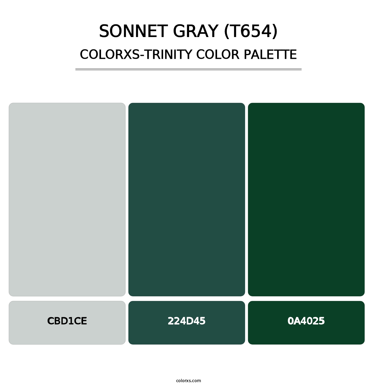 Sonnet Gray (T654) - Colorxs Trinity Palette