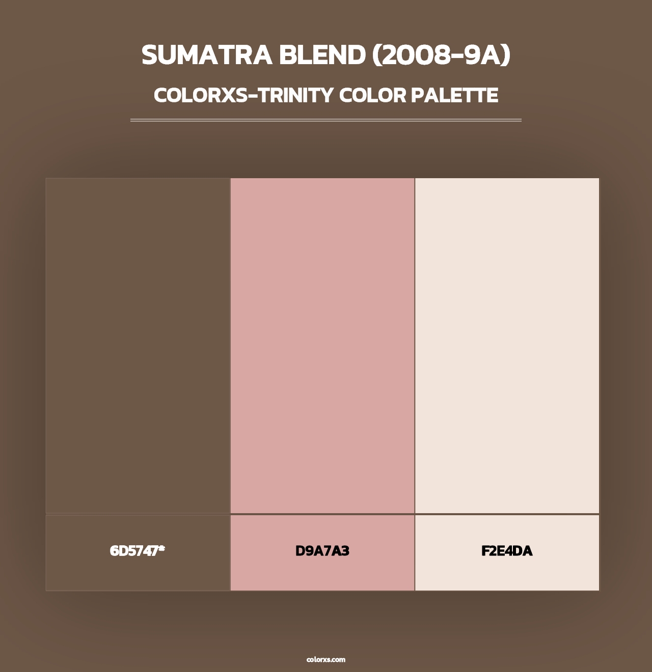 Sumatra Blend (2008-9A) - Colorxs Trinity Palette