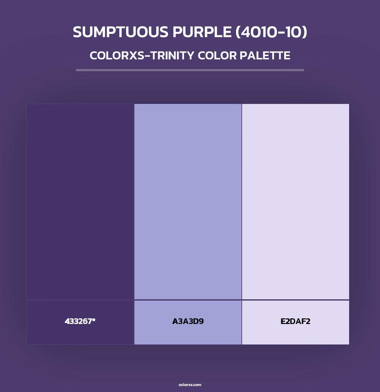 Sumptuous Purple (4010-10) - Colorxs Trinity Palette