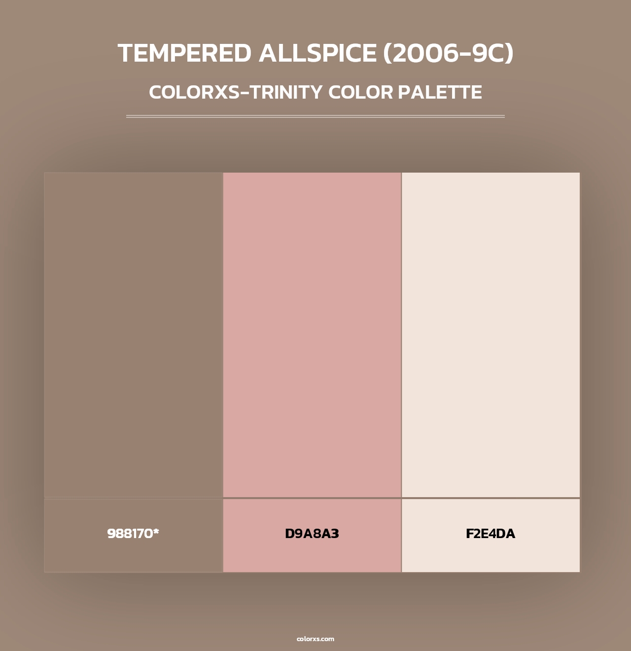 Tempered Allspice (2006-9C) - Colorxs Trinity Palette