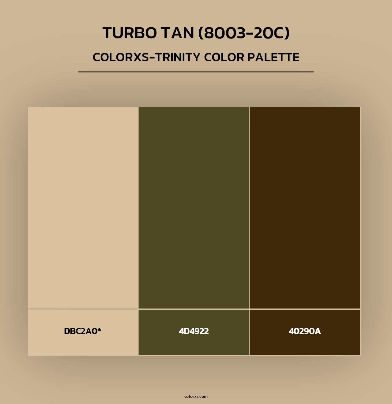 Turbo Tan (8003-20C) - Colorxs Trinity Palette