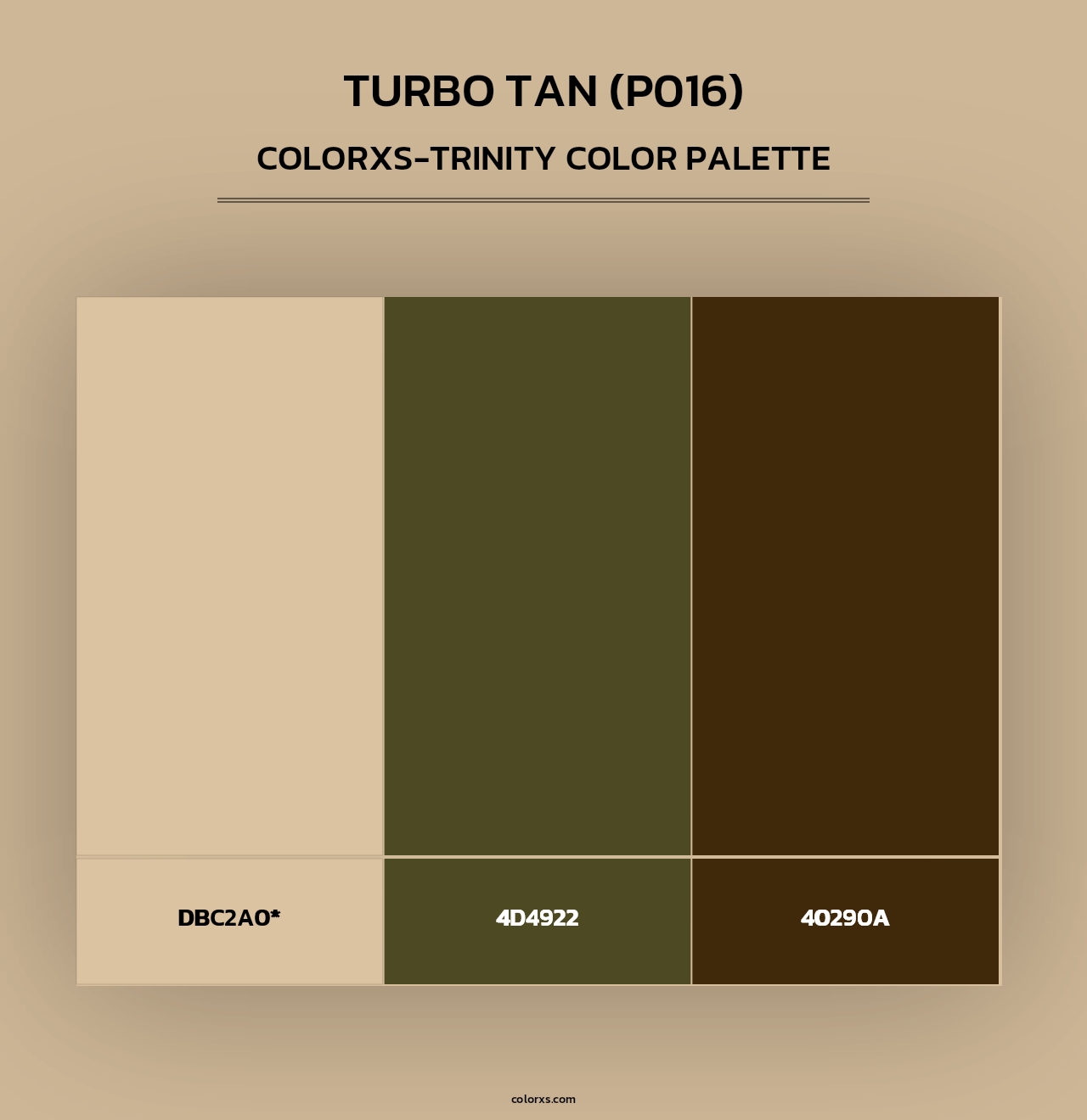 Turbo Tan (P016) - Colorxs Trinity Palette