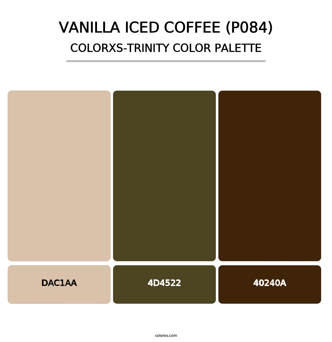 Vanilla Iced Coffee (P084) - Colorxs Trinity Palette