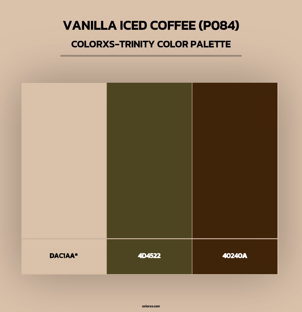 Vanilla Iced Coffee (P084) - Colorxs Trinity Palette