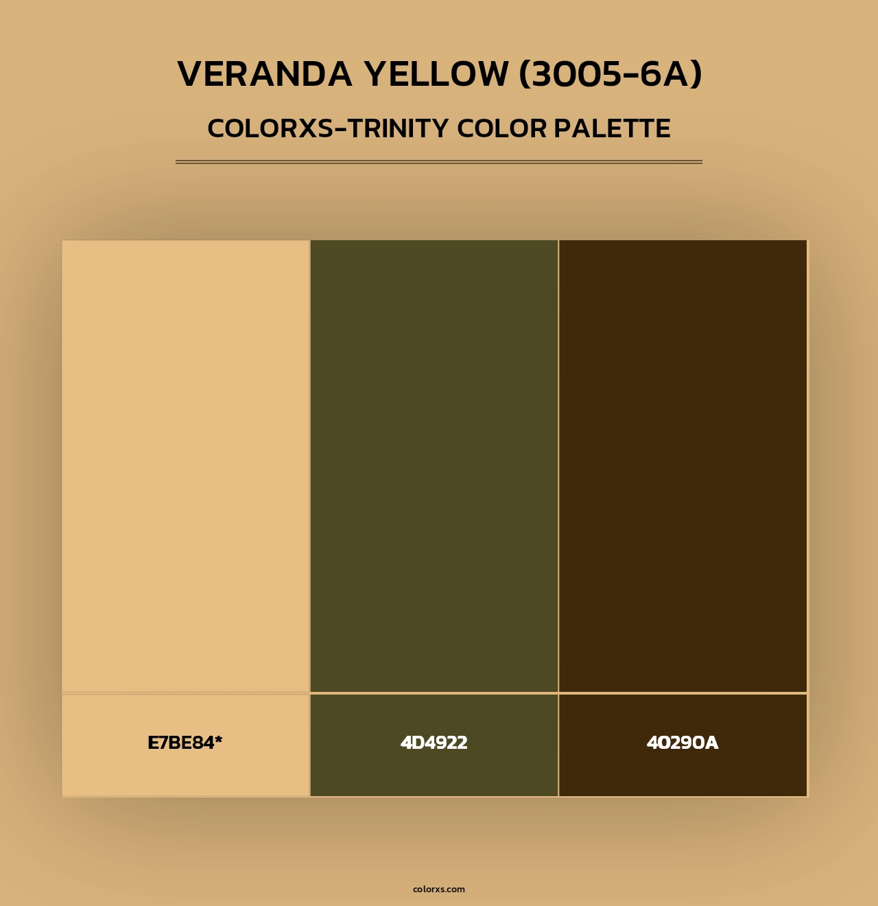 Veranda Yellow (3005-6A) - Colorxs Trinity Palette