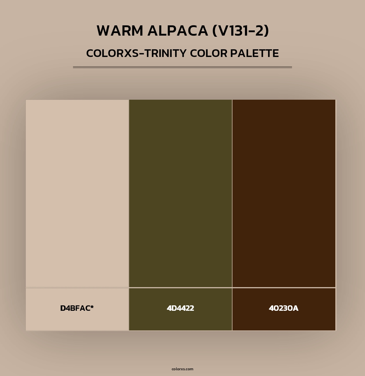 Warm Alpaca (V131-2) - Colorxs Trinity Palette