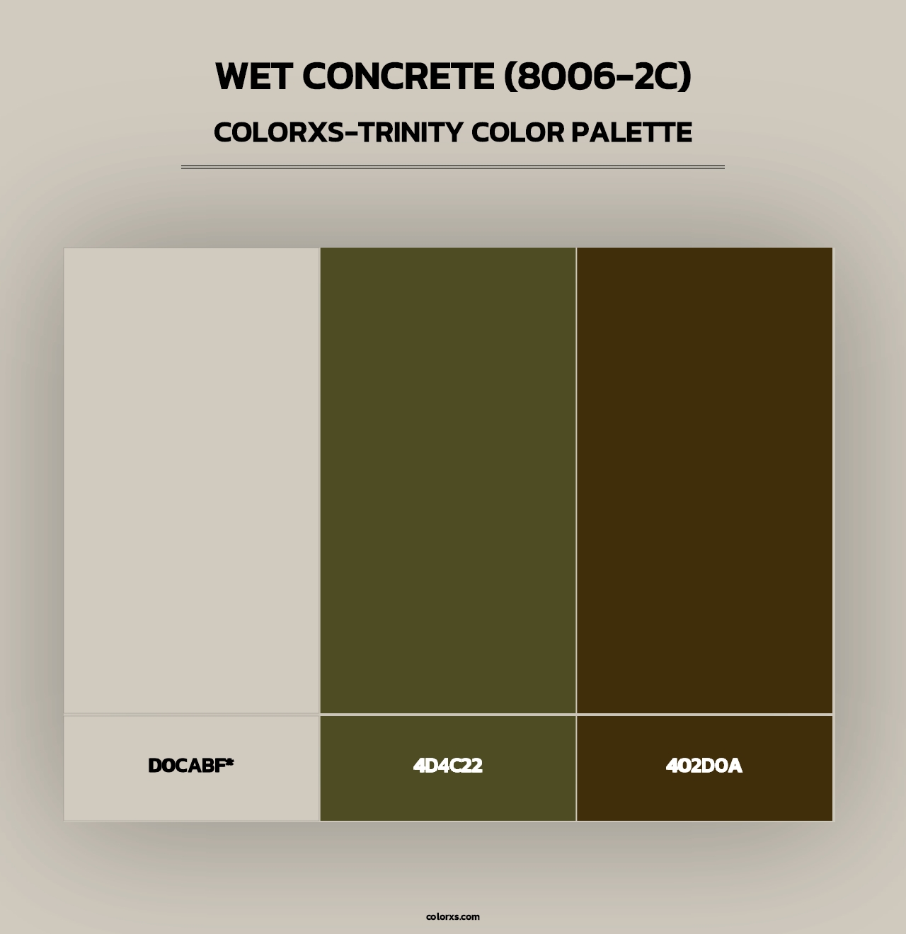 Wet Concrete (8006-2C) - Colorxs Trinity Palette