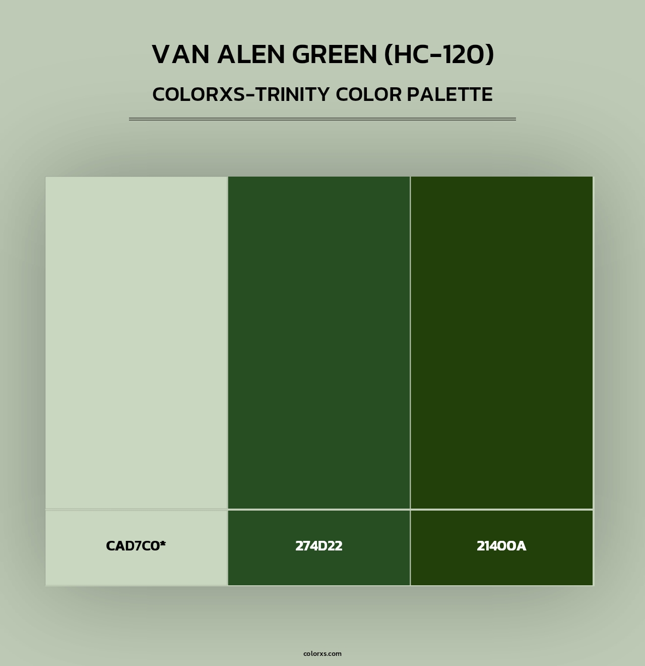 Van Alen Green (HC-120) - Colorxs Trinity Palette