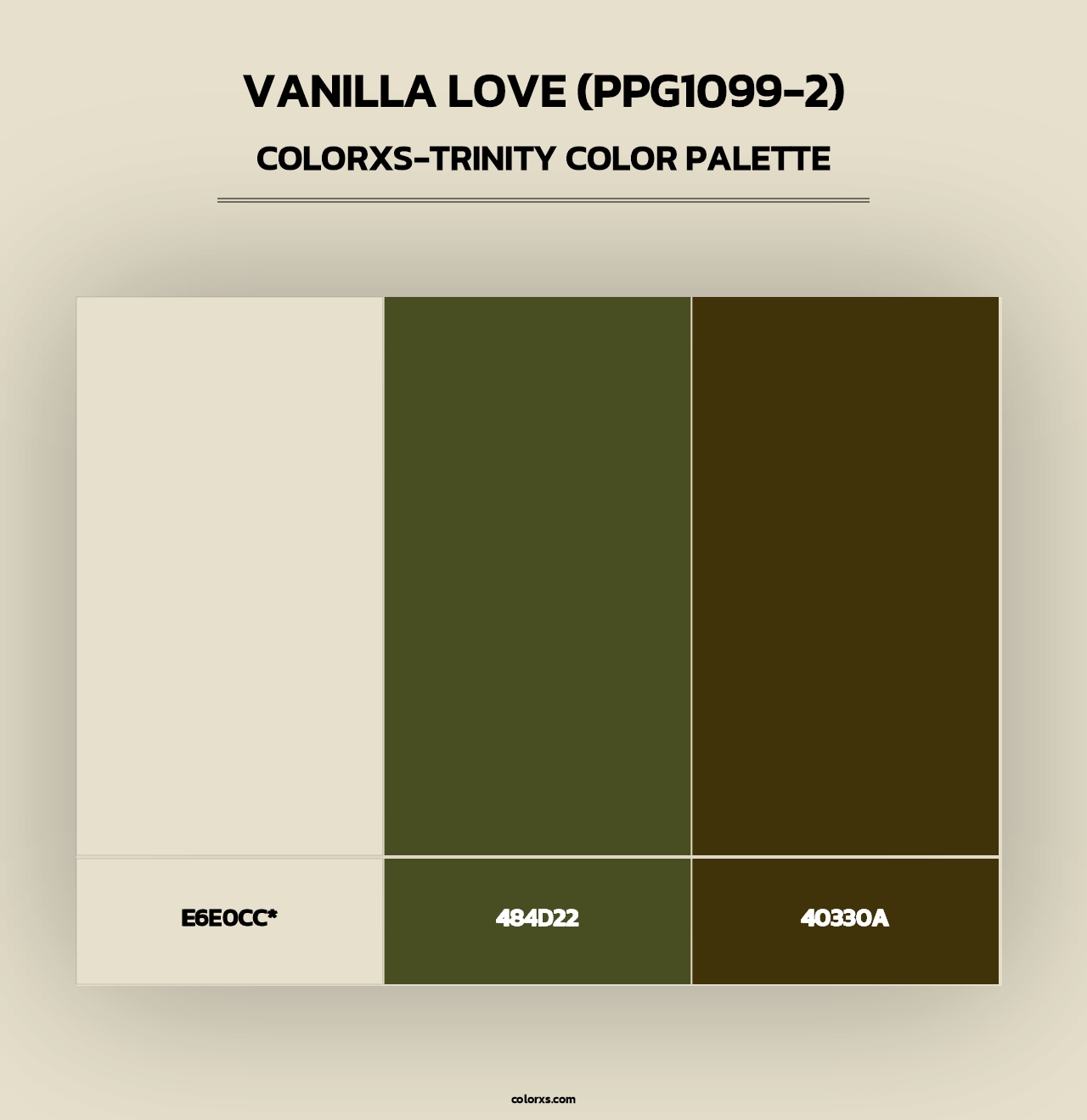 Vanilla Love (PPG1099-2) - Colorxs Trinity Palette