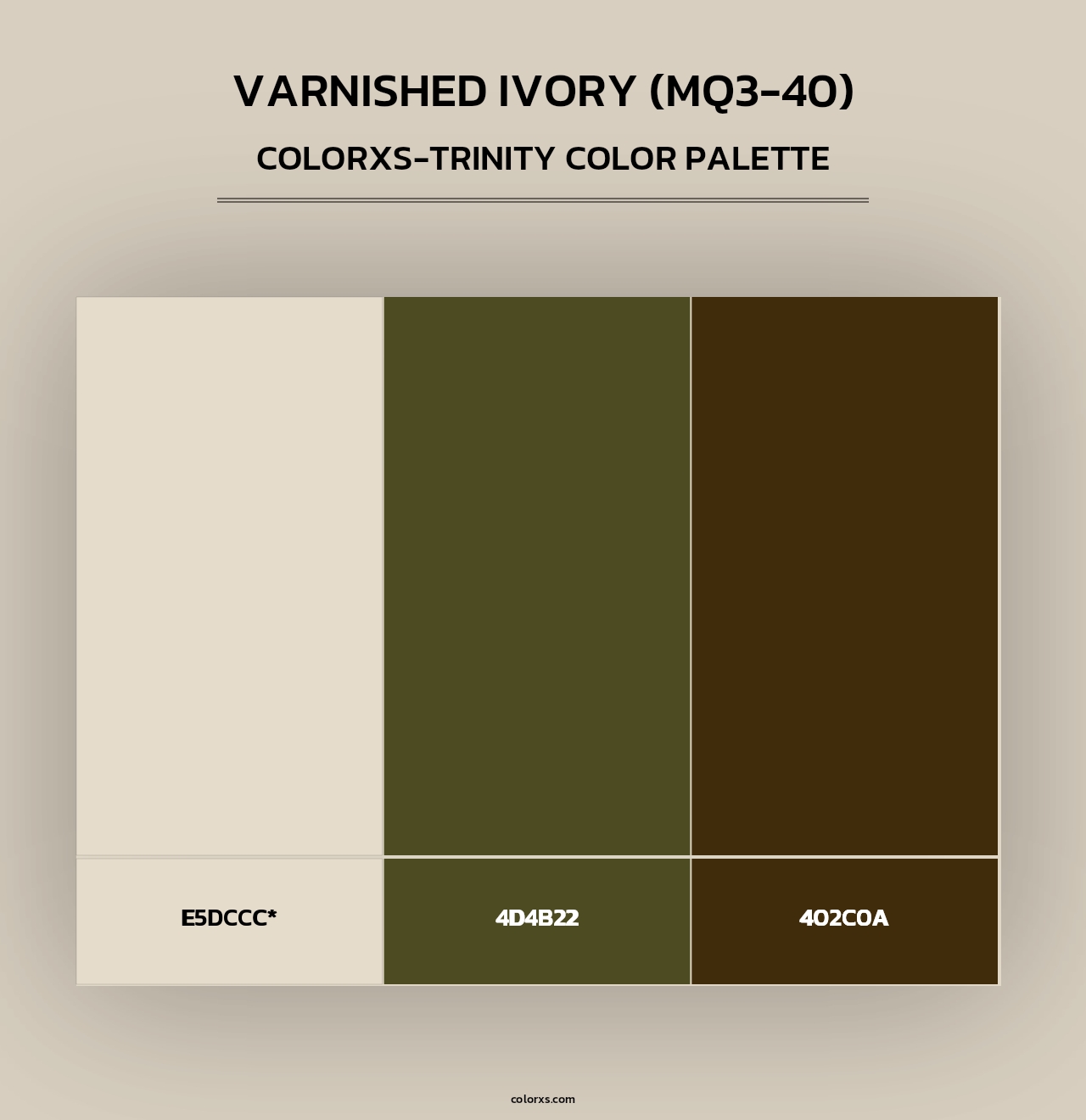 Varnished Ivory (MQ3-40) - Colorxs Trinity Palette