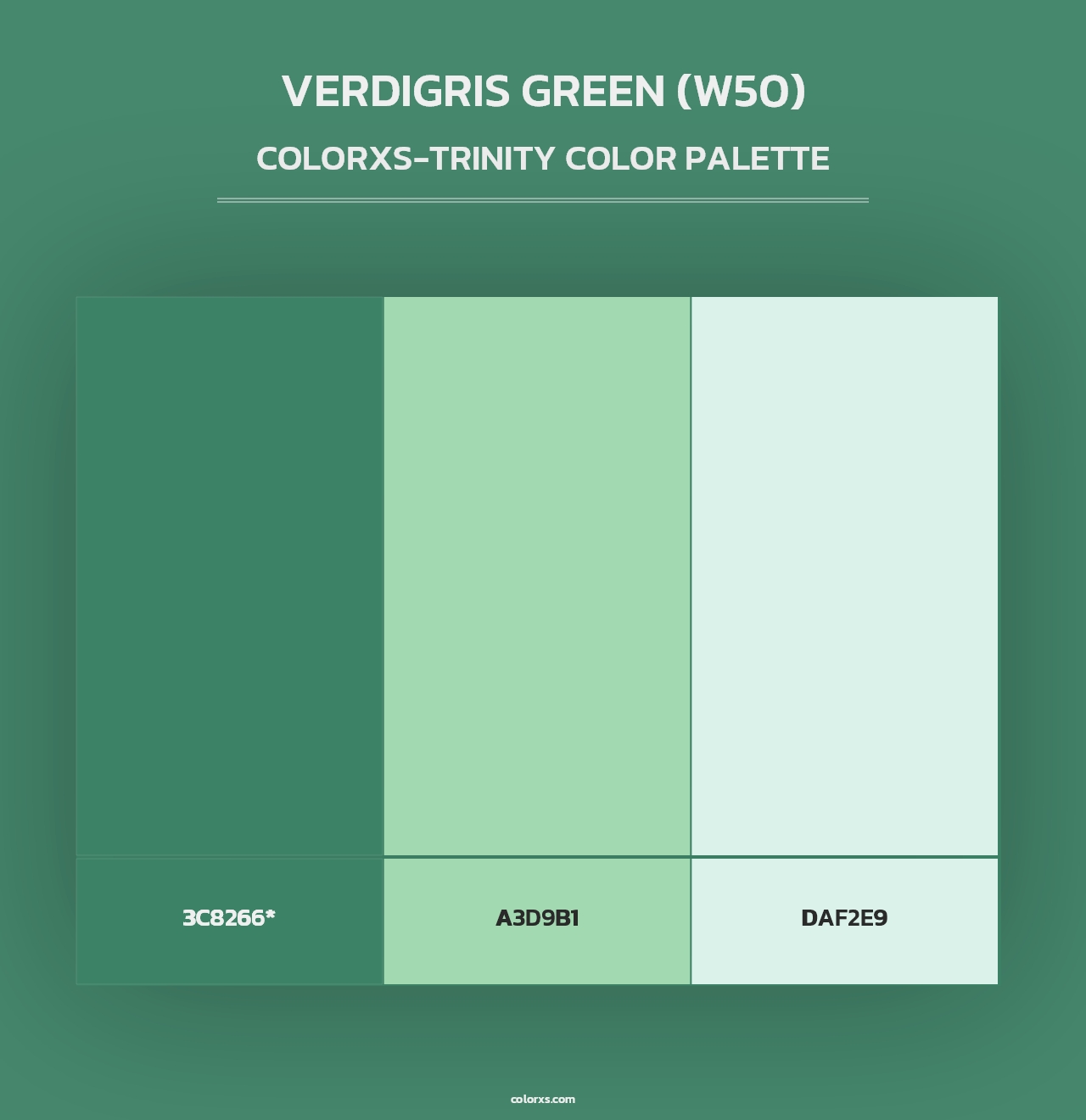 Verdigris Green (W50) - Colorxs Trinity Palette