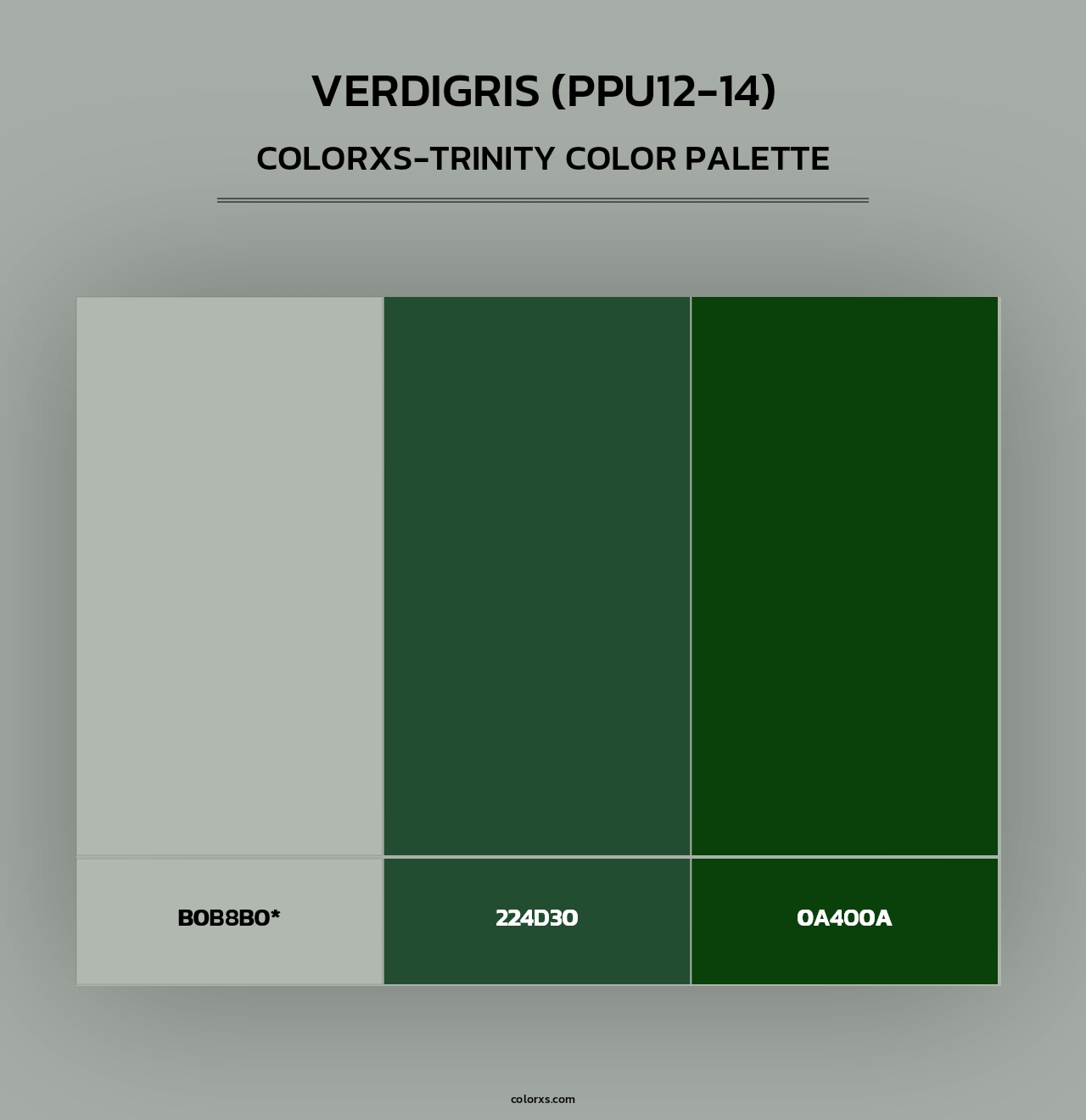 Verdigris (PPU12-14) - Colorxs Trinity Palette