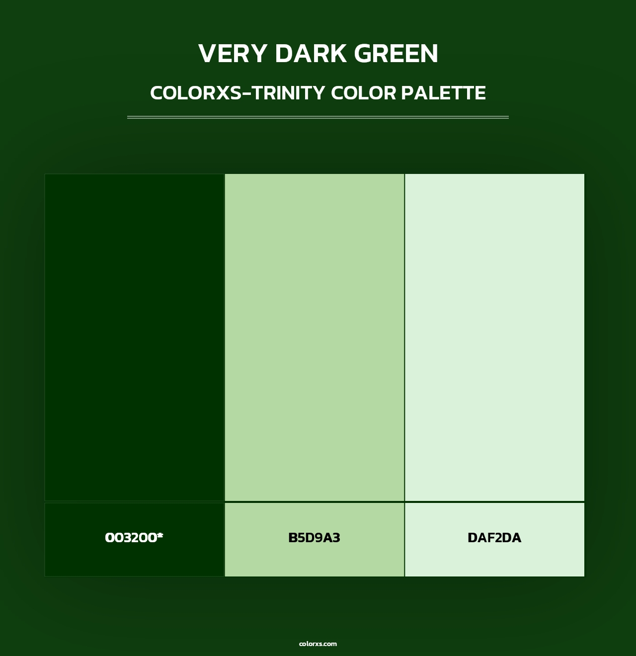 Very Dark Green - Colorxs Trinity Palette