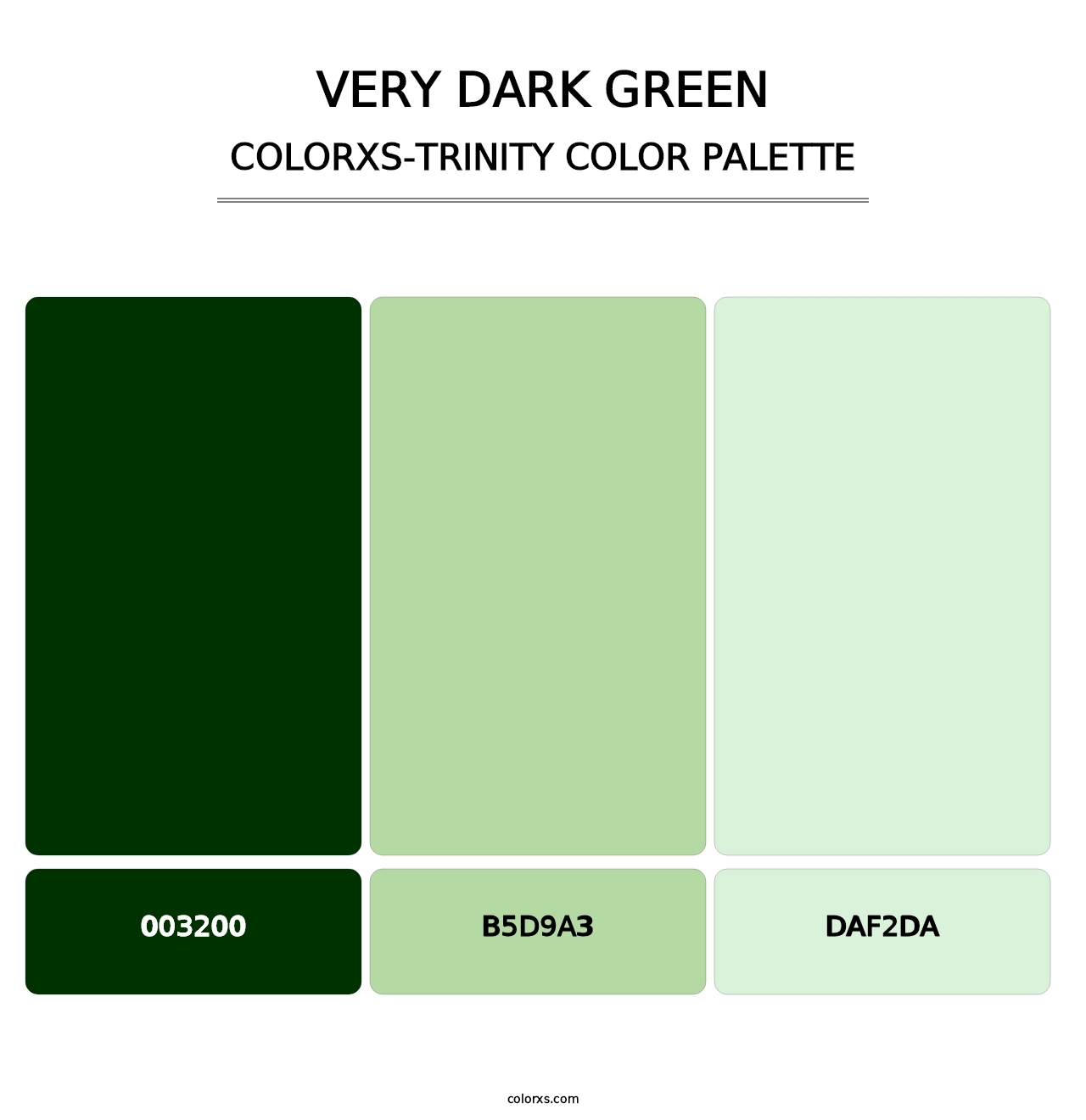 Very Dark Green - Colorxs Trinity Palette