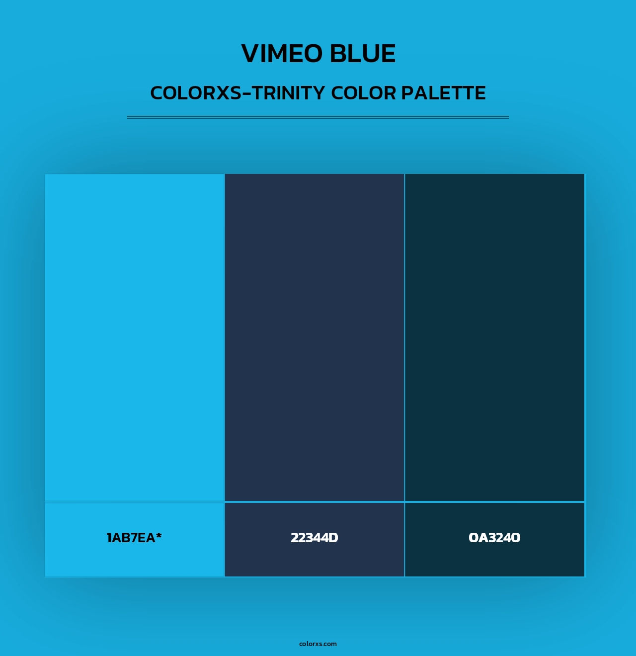 Vimeo Blue - Colorxs Trinity Palette