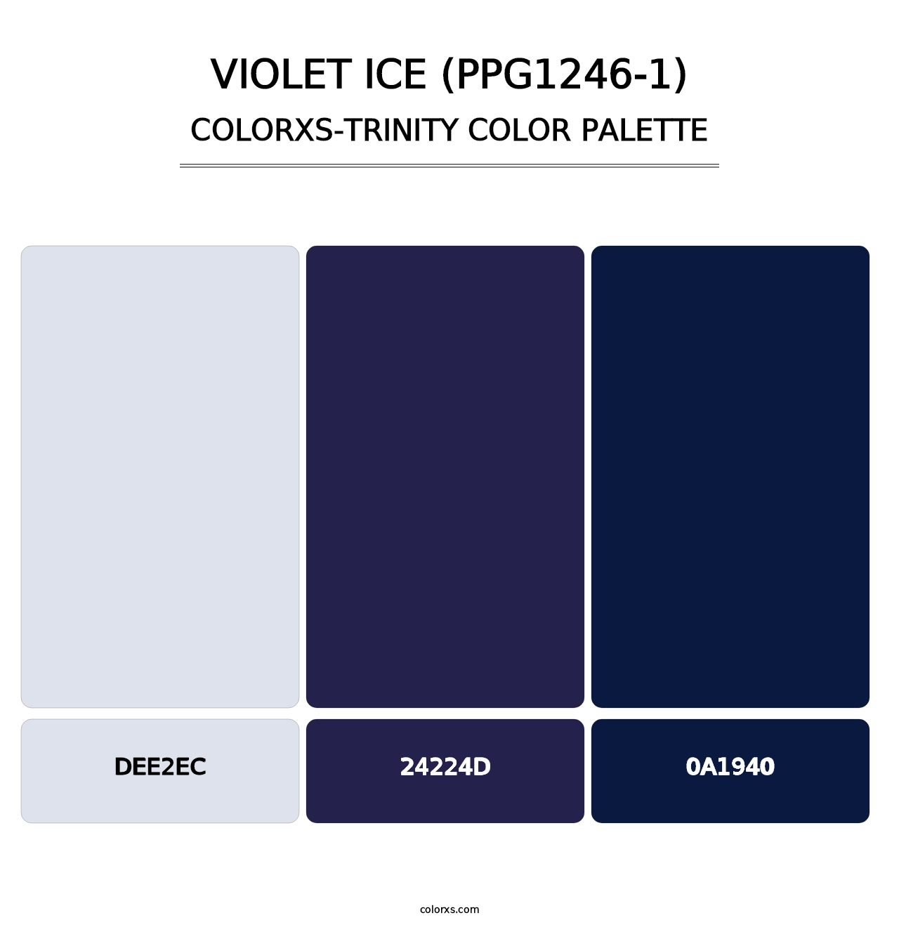 Violet Ice (PPG1246-1) - Colorxs Trinity Palette