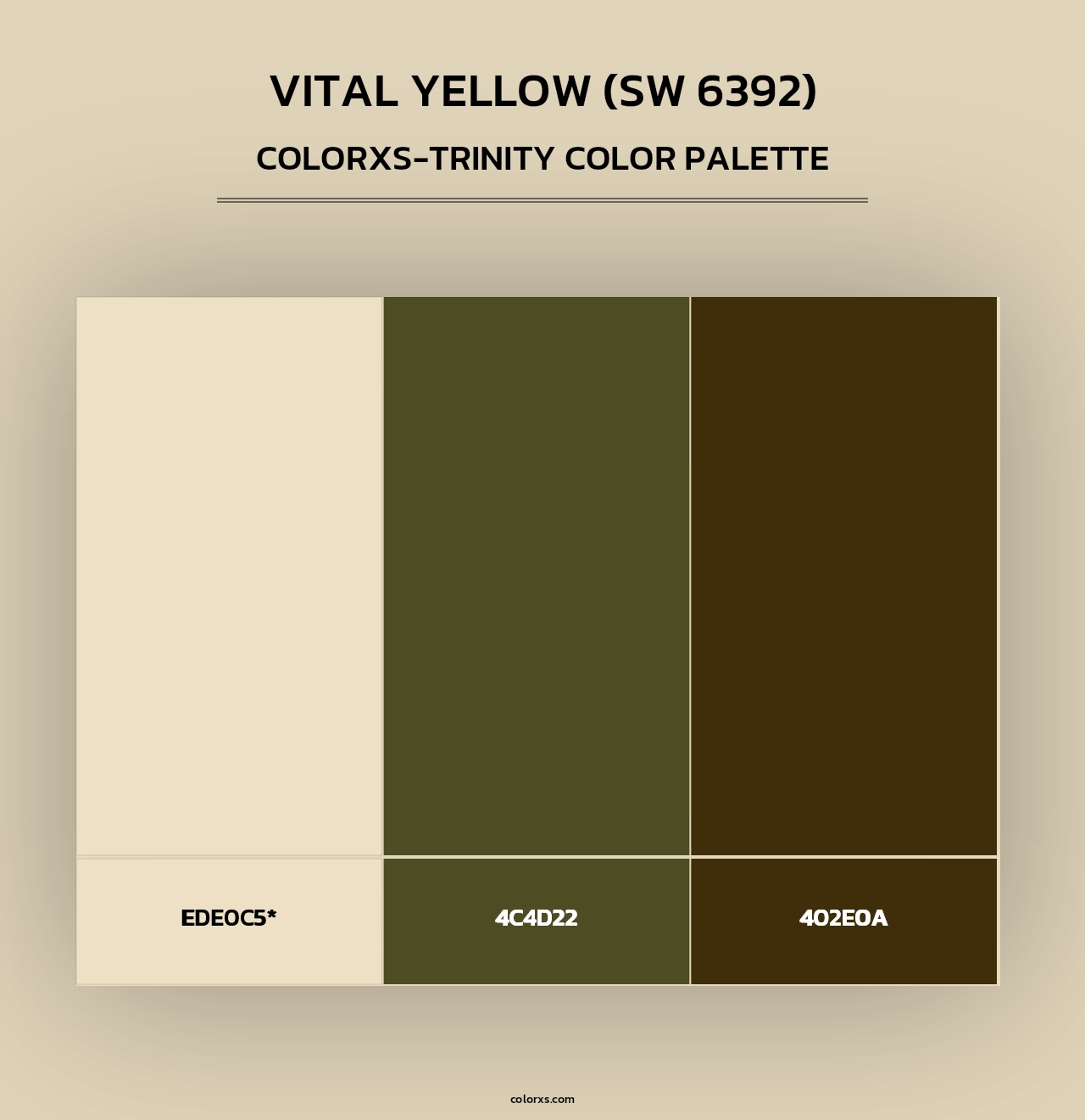 Vital Yellow (SW 6392) - Colorxs Trinity Palette