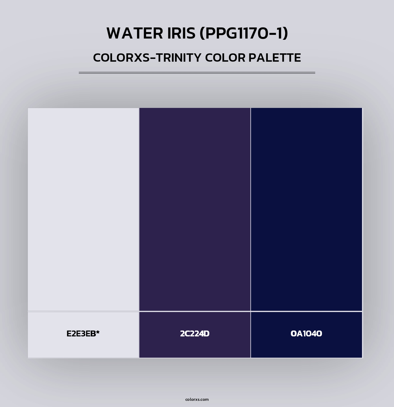 Water Iris (PPG1170-1) - Colorxs Trinity Palette