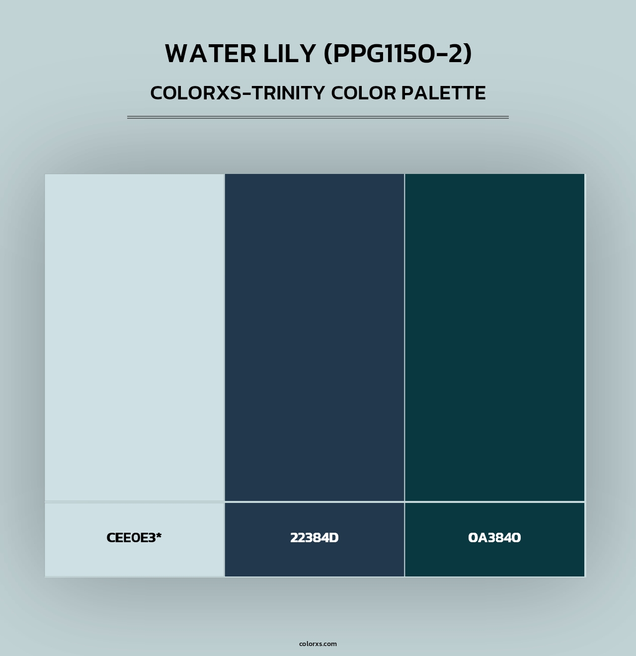 Water Lily (PPG1150-2) - Colorxs Trinity Palette