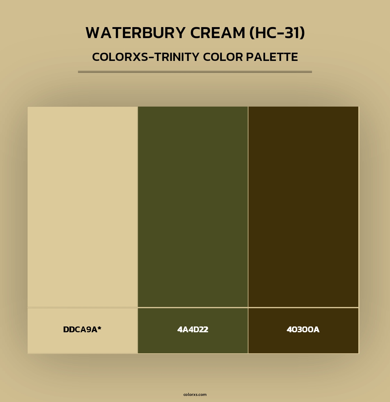 Waterbury Cream (HC-31) - Colorxs Trinity Palette