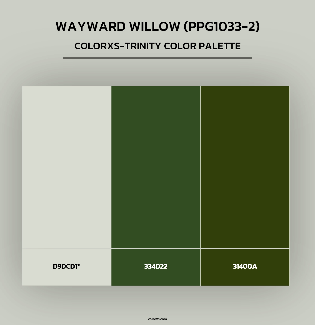 Wayward Willow (PPG1033-2) - Colorxs Trinity Palette