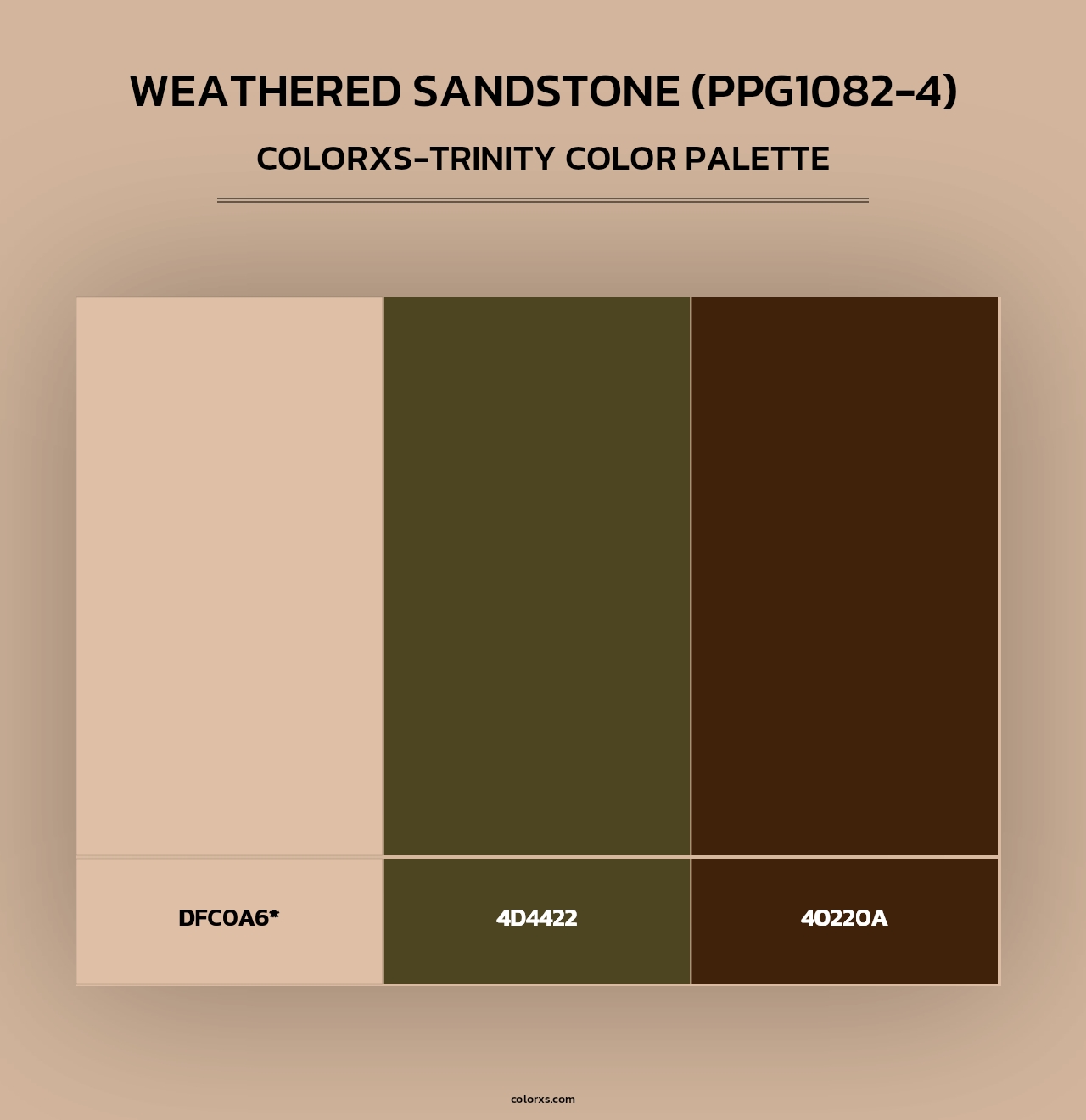 Weathered Sandstone (PPG1082-4) - Colorxs Trinity Palette