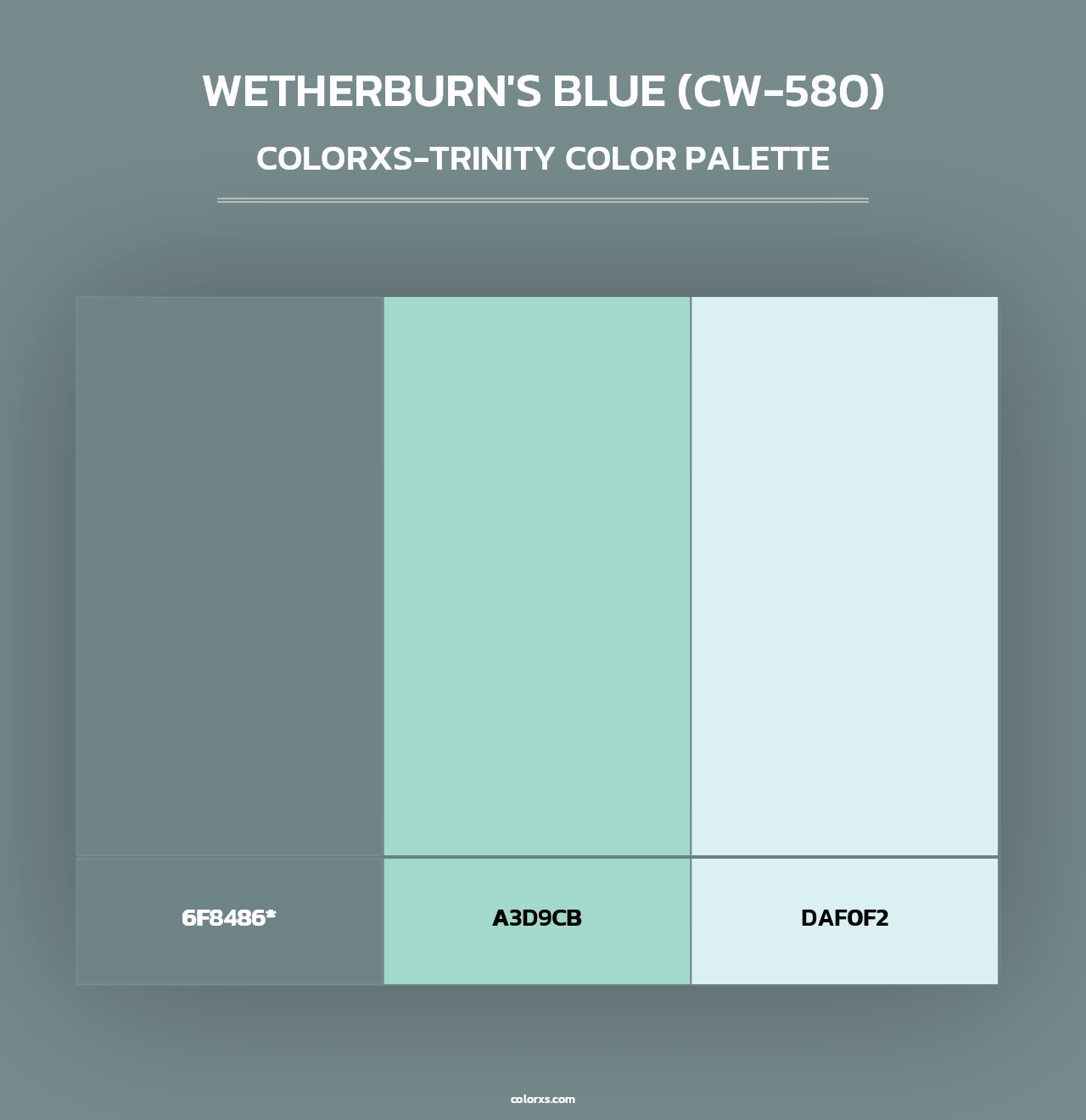 Wetherburn's Blue (CW-580) - Colorxs Trinity Palette