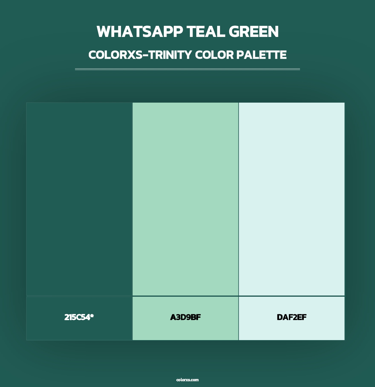 WhatsApp Teal Green - Colorxs Trinity Palette
